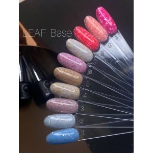 Камуфлююча база Saga Leaf Base №01 (блакитний зі срібною поталлю) 8 мл. Photo 2